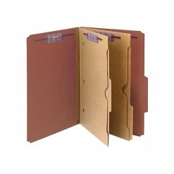 Buy 💯 Smead Pressboard Classification Folders With SafeSHIELD Fasteners, 2" Expansion, Legal Size, Red, 10/Box (19079) 👍