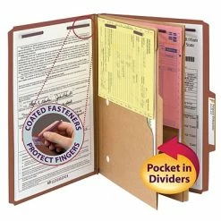 Buy 💯 Smead Pressboard Classification Folders With SafeSHIELD Fasteners, 2" Expansion, Legal Size, Red, 10/Box (19079) 👍 -legal paper Store unnamed file 2451