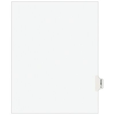 Budget 🎁 Binder Accessories Avery Style Legal Dividers, Tab Exhibit H, 8.5" X 11", White, 25/Pack (01378) ✔️ 3 Budget 🎁 Binder Accessories Avery Style Legal Dividers, Tab Exhibit H, 8.5" X 11", White, 25/Pack (01378) ✔️