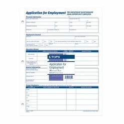 Cheapest 😀 HR Forms TOPS® Application For Employment, 2-Sided, 8-1/2 X 11", 50 Sheets/Pad, 2 Pads/Box 🥰