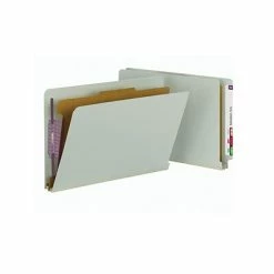 Best Pirce ⭐ Smead End Tab Pressboard Classification Folders With SafeSHIELD Fasteners, Legal Size, 1 Divider, Gray/Green, 10/Box (29800) 👏 -legal paper Store unnamed file 2498