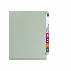 Best Pirce ⭐ Smead End Tab Pressboard Classification Folders With SafeSHIELD Fasteners, Legal Size, 1 Divider, Gray/Green, 10/Box (29800) 👏 -legal paper Store unnamed file 2500