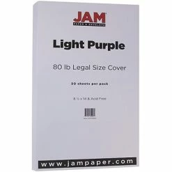 Wholesale 🔔 Jam® Cardstock Paper JAM Paper® Matte Legal Cardstock, 8.5 X 14, 80lb Light Purple, 50/pack (16729382) 🔔
