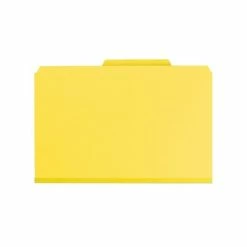 Budget ❤️ Smead Pressboard Classification Folders With SafeSHIELD Fasteners, 2" Expansion, Legal Size, 2 Dividers, Yellow, 10/Box (19034) 😀