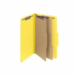 Budget ❤️ Smead Pressboard Classification Folders With SafeSHIELD Fasteners, 2" Expansion, Legal Size, 2 Dividers, Yellow, 10/Box (19034) 😀 -legal paper Store unnamed file 2551