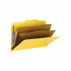Budget ❤️ Smead Pressboard Classification Folders With SafeSHIELD Fasteners, 2" Expansion, Legal Size, 2 Dividers, Yellow, 10/Box (19034) 😀 -legal paper Store unnamed file 2552