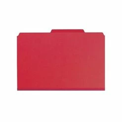 Budget 🧨 Smead Pressboard Classification Folders With SafeSHIELD Fasteners, Legal Size, 2 Dividers, Bright Red, 10/Box (19031) 😍