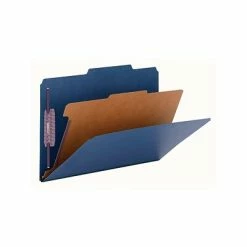 Coupon 💯 Smead Pressboard Classification Folders With SafeSHIELD Fasteners, Legal Size, 1 Divider, Dark Blue, 10/Box (18732) ⭐ -legal paper Store unnamed file 2583