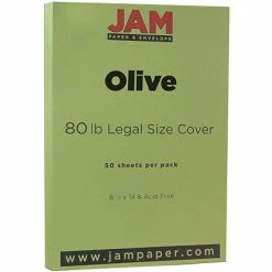 Top 10 ⌛ Jam® Cardstock Paper JAM Paper® Matte Legal Cardstock, 8.5 X 14, 80lb Olive Green, 50/pack (16729372) 🧨