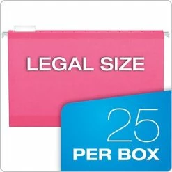 Brand new 😍 Pendaflex Reinforced Hanging File Folders, 1/5 Tab, Legal Size, Pink, 25/Box (04153 1/5 PIN) ❤️ -legal paper Store unnamed file 2599