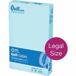 Cheap 😉 Quill Brand® 30% Recycled Multipurpose Colored Paper, 20 Lbs., 8.5" X 14", Blue, 500 Sheets/Ream (720573) 💯