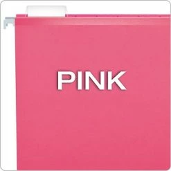 Brand new 😍 Pendaflex Reinforced Hanging File Folders, 1/5 Tab, Legal Size, Pink, 25/Box (04153 1/5 PIN) ❤️ -legal paper Store unnamed file 2602