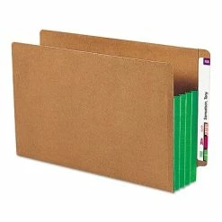 New ✔️ File Pockets & Jackets Smead Extra Wide 30% Recycled Reinforced File Pocket, 3 1/2" Expansion, Legal Size, Green/Redrope, 10/Box (SMD74680) 🛒 -legal paper Store unnamed file 2609