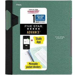 Cheapest 🧨 Spiral Notebooks Mead Five Star 1-Subject Subject Notebook, 8.5" X 11", College Ruled, 100 Pages, Each (06322) 😀