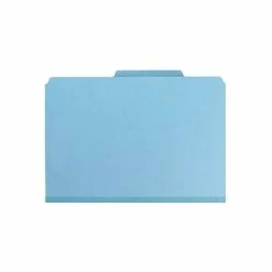 New 🤩 Smead Pressboard Classification Folders With SafeSHIELD Fasteners, 2" Expansion, Legal Size, Blue, 10/Box (19081) 🌟