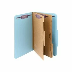 New 🤩 Smead Pressboard Classification Folders With SafeSHIELD Fasteners, 2" Expansion, Legal Size, Blue, 10/Box (19081) 🌟 -legal paper Store unnamed file 2679