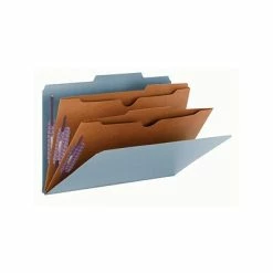 New 🤩 Smead Pressboard Classification Folders With SafeSHIELD Fasteners, 2" Expansion, Legal Size, Blue, 10/Box (19081) 🌟 -legal paper Store unnamed file 2680