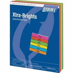 Discount ✔️ Colored Paper Quill Brand® Brights Multipurpose Paper, 20 Lbs., 8.5" X 11", Assorted Colors, 210 Sheets/Pack (722500) ✨
