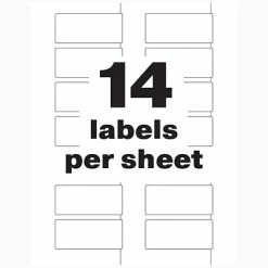 Budget 🧨 Avery PermaTrack Laser Asset Tags, 1-1/4" X 2-3/4", White, 14 Labels/Sheet, 8 Sheets/Pack (61529) 🔔 -legal paper Store unnamed file 2780