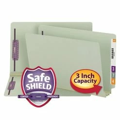 New 🎁 Smead End Tab Classification Folders With SafeSHIELD Fasteners, Legal Size, Gray/Green, 25/Box (37725) 💯 -legal paper Store unnamed file 2800