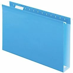 Coupon 🎉 Hanging File Folders Pendaflex Reinforced 2" Extra Capacity Hanging Folders, Legal, Blue, 25/Box 😍