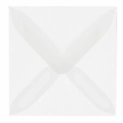 Brand new 🔥 JAM Paper® 3.125 X 3.125 Square Translucent Vellum Invitation Envelopes, Clear, 25/Pack (2851291) 👏