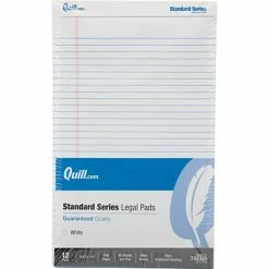 Buy 😍 Quill Brand® Standard Series Ruled Pads Quill Brand® Standard Series Legal Pad, 8-1/2" X 14", Wide Ruled, White, 50 Sheets/Pad, 12 Pads/Pack (742330) 🔥