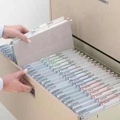 Promo 🔥 Hanging File Folders Smead TUFF Recycled Hanging File Folder, 3-Tab Tab, Legal Size, Steel Gray, 18/Box (64093) 😉 -legal paper Store unnamed file 2919