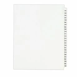 Wholesale 💯 Binder Accessories Avery Numbers 101 - 125 Paper Dividers, 25-Tab, White (01334) 👏