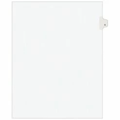 Best Pirce 🥰 Binder Accessories Avery Individual Legal Numeric Dividers, 1-Tab, #4, Clear, 25 Sets/Pack (11914) 🌟