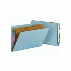 New 😍 Smead End Tab Pressboard Classification Folders With SafeSHIELD Fasteners, Legal Size, Blue, 10/Box (29781) ❤️ -legal paper Store unnamed file 2999
