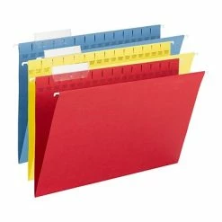 Best deal 😉 Hanging File Folders Smead TUFF Recycled Hanging File Folder, 3-Tab Tab, Legal Size, Assorted Colors, 15/Box (64140) ✔️