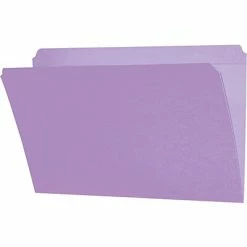 Hot Sale 🎉 File Folders Smead Reinforced File Folder, Straight Cut, Legal Size, Lavender, 100/Box (17410) 🎁