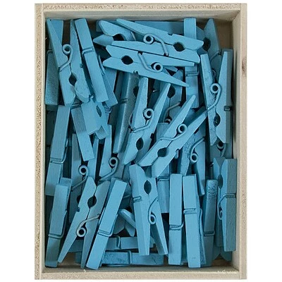 Cheap 🛒 Specialty Hangers JAM Paper® Wood Clip Clothespins, Medium 1 1/8 Inch, Blue Clothes Pins, 50/Pack (230726776) 😀 7 Cheap 🛒 Specialty Hangers JAM Paper® Wood Clip Clothespins, Medium 1 1/8 Inch, Blue Clothes Pins, 50/Pack (230726776) 😀 - Image 5
