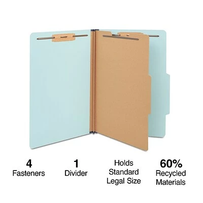 Buy 😀 Classification Folders Staples Pressboard Classification Folder, 1-Divider, 1.75" Expansion, Legal Size, Light Blue, 20/Box (TR614433/614433) 🤩 3 Buy 😀 Classification Folders Staples Pressboard Classification Folder, 1-Divider, 1.75" Expansion, Legal Size, Light Blue, 20/Box (TR614433/614433) 🤩