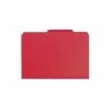 Brand new 🥰 Smead Pressboard Classification Folders With SafeSHIELD Fasteners, Legal Size, 1 Divider, Bright Red, 10/Box (18731) 🧨 -legal paper Store unnamed file 3149