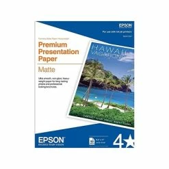 Coupon ✨ Epson® 45-lb. Matte Heavyweight Inkjet Paper Epson Premium Matte Presentation Paper, 8.5" X 11", 50/Box (S041257) 🛒