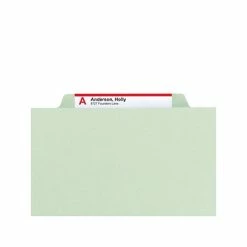 Buy ⭐ Smead Recycled Pressboard Classification Folders With SafeSHIELD Fasteners, 2/5-Cut Tab, Legal Size, Gray/Green, 25/Box (19982) 🥰 -legal paper Store unnamed file 3207