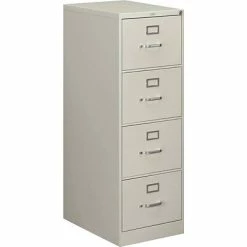 New 😀 File Cabinets HON 510 Series 4 Drawer Vertical File Cabinet, Legal, Light Gray, 25"D (H514CPQ) ⌛ -legal paper Store unnamed file 3212