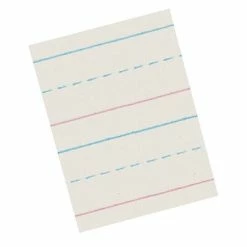 Cheapest 🌟 Ruled Writing Paper Pacon Zaner-Bloser Broken Midline Newsprint Paper, 10.5" X 8", White, 500 Sheets/Ream (PACZP2611) ✨