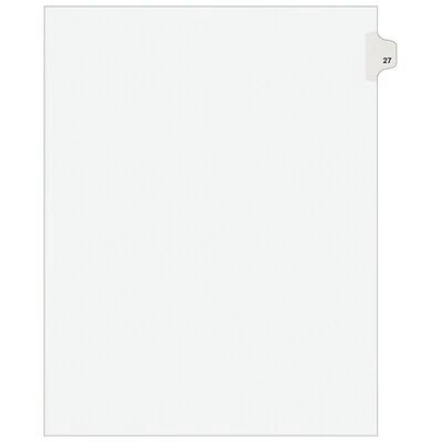 Budget 😀 Binder Accessories Avery Style Legal Dividers, Tab 27, 8.5" X11", White, 25/Pack (01027) 😉 3 Budget 😀 Binder Accessories Avery Style Legal Dividers, Tab 27, 8.5" X11", White, 25/Pack (01027) 😉