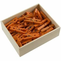 Best reviews of 👍 JAM Paper® Wood Clip Clothespins, Medium 1 1/8 Inch, Orange Clothes Pins, 50/Pack (230729145) 🛒