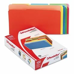 Top 10 😍 Pendaflex Interior File Folders, 1/3 Cut Top Tab, Legal, Bright Assorted, 100/Box 🎁
