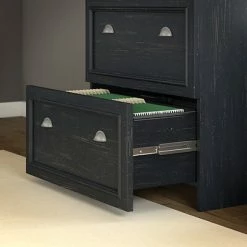Flash Sale 😀 Lateral Files Bush Furniture Fairview Lateral File Cabinet, Antique Black/Hansen Cherry (WC53981-03) 🔥 -legal paper Store unnamed file 3451
