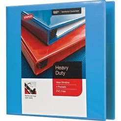 Top 10 🤩 Staples Binders Heavy Duty 2" 3 Ring View Binder With D-Rings, Light Blue (26350) 👍