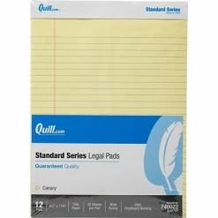 Coupon 😀 Quill Brand® Standard Series Ruled Pads Quill Brand® Standard Series Legal Pad, 8-1/2" X 11", Wide Ruled, Canary Yellow, 50 Sheets/Pad, 12 Pads/Pack (740022) 🌟