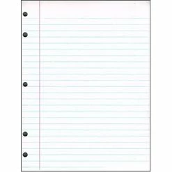 Best Sale 😀 Pacon 5-Hole Punch Composition Paper, 8" X 10.5", 3/8" Wide Ruled Writing Paper, White, 500 Sheets (PAC2441) 🥰