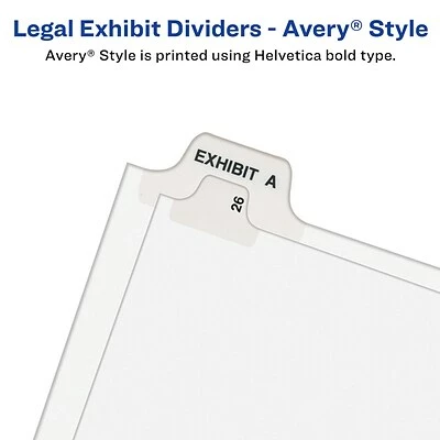 Outlet 🥰 Binder Accessories Avery Style Exhibit File Guide, Exhibit B, Letter Size, White, 25/Pack (01372) ⭐ 7 Outlet 🥰 Binder Accessories Avery Style Exhibit File Guide, Exhibit B, Letter Size, White, 25/Pack (01372) ⭐ - Image 5