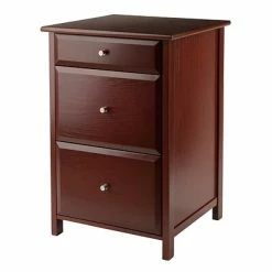 Discount 🧨 File Cabinets Winsome Delta File Cabinet, Walnut (94321) 😍