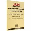 Best Pirce ⌛ Jam® Parchment Recycled Cover Cardstock JAM Paper® Parchment Colored Paper, 24 Lbs., 8.5" X 14", Antique Gold Recycled, 100 Sheets/Pack (17132140) 🥰